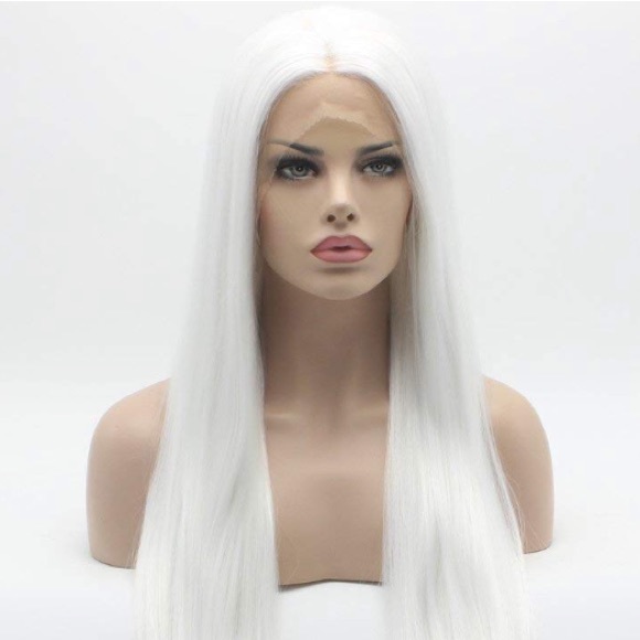 30”  WHITE CELEB STATUS LACEFRONT WIG *NWT* main image 5
